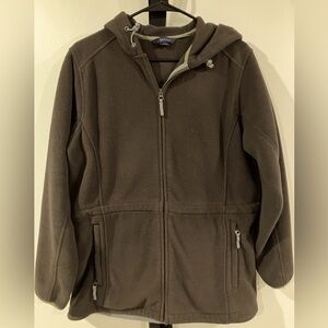 Lands' End Brown Fleece Hoodie